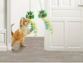 Cat Door Hanging Toy with Elastic Feather and Bell-My Little Pet