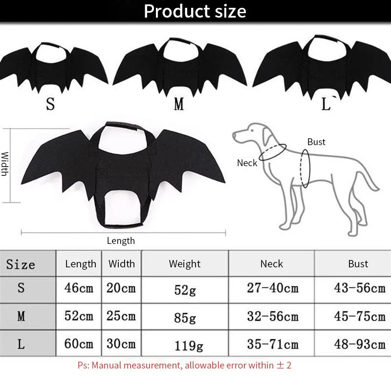 Fashion Cat Bat Wings Halloween Costume-My Little Pet