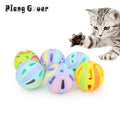 6-Pack Colorful Plastic Ball Cat Toys with Bells-My Little Pet