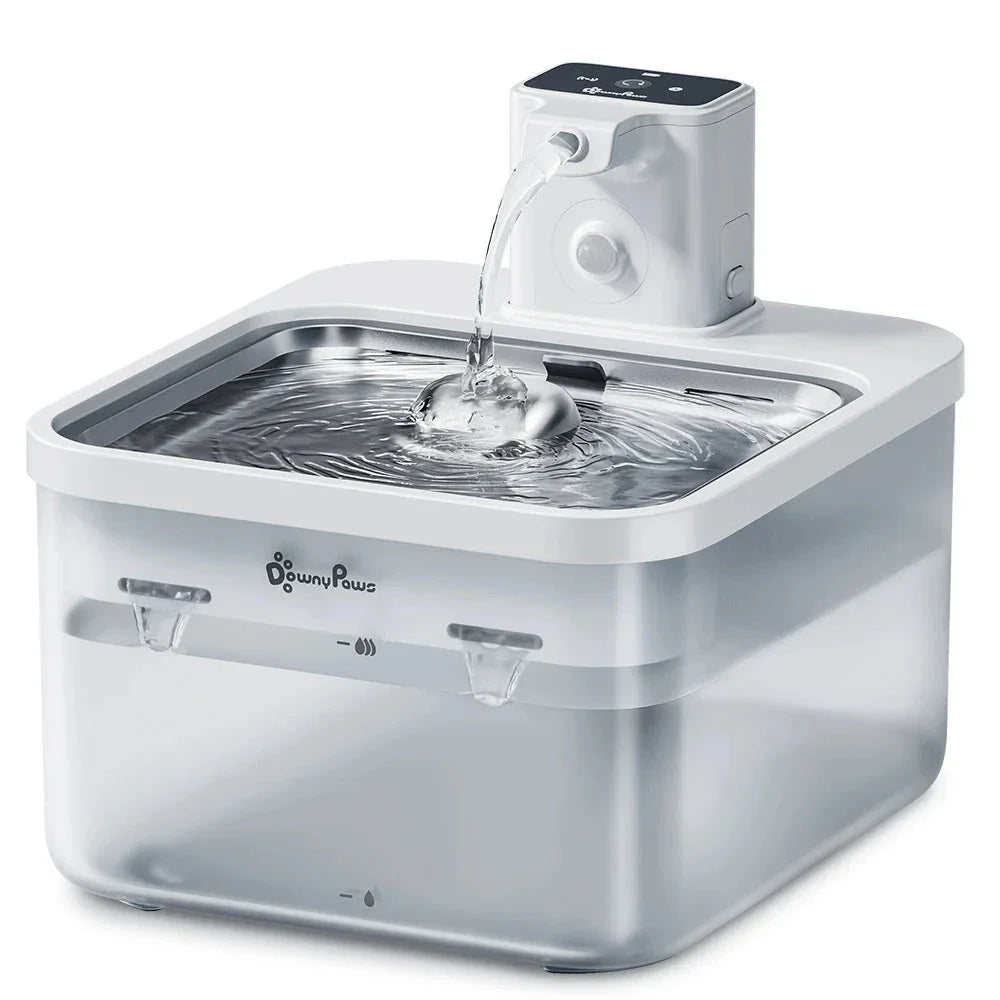 DownyPaws 2.5L Automatic Stainless Steel Cat Water Fountain-My Little Pet