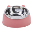 Non-Slip Cat Bowl with Stainless Steel Insert – Cute Ear Design-My Little Pet