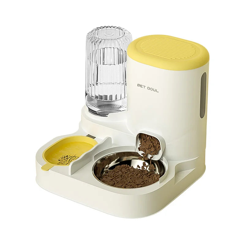 Automatic Cat Feeder with Water Fountain - Large Capacity Food & Water Dispenser-My Little Pet