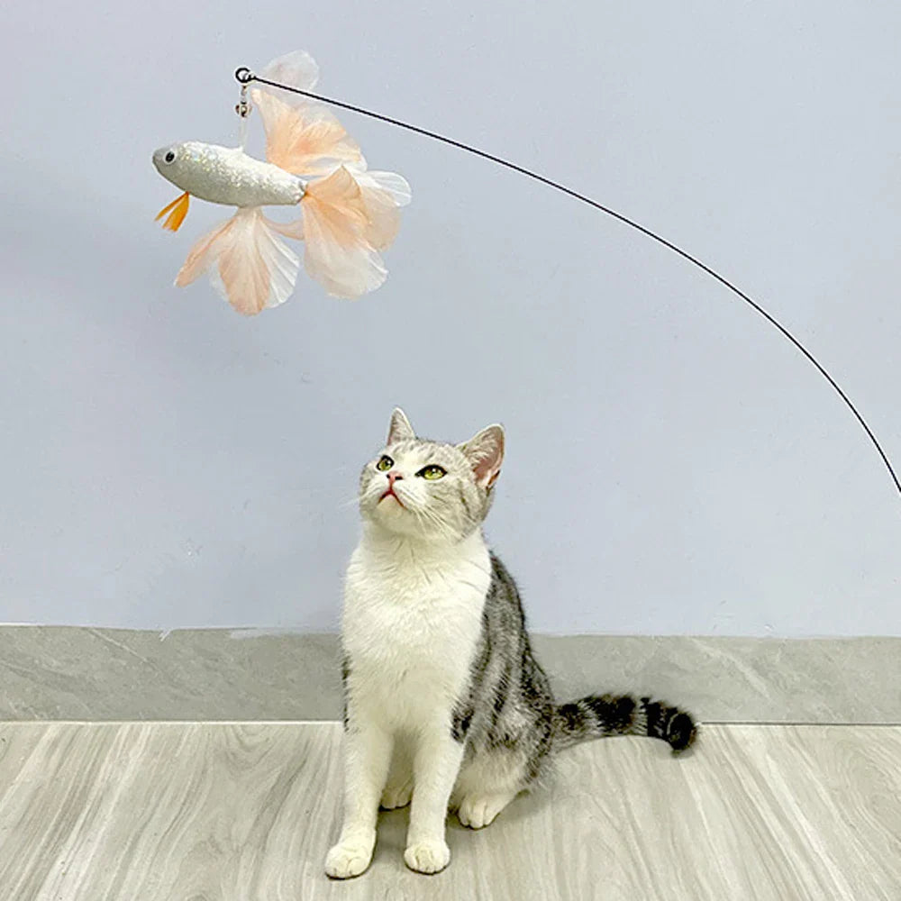 Colorful Fish-Shaped Cat Teaser Toy-My Little Pet