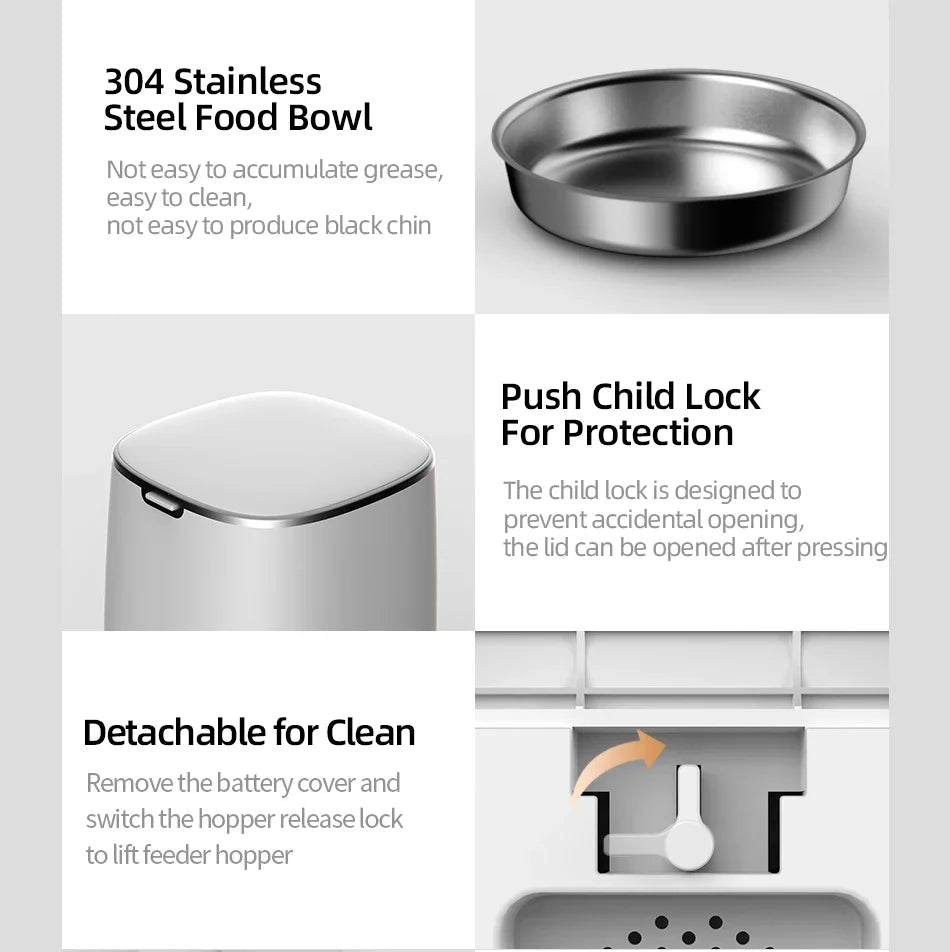 4L Smart Automatic Pet Feeder for Cats and Dogs-My Little Pet