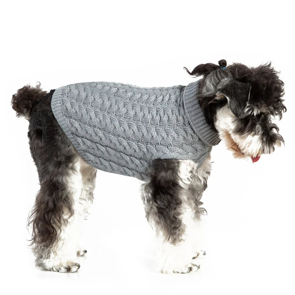 Classic Winter Sweater for Small Dogs - Warm Knit Pullover for Chihuahua, Yorkshire, Schnauzer-My Little Pet
