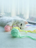 Colorful Yarn Ball Cat Toy with Sounding Bell-My Little Pet