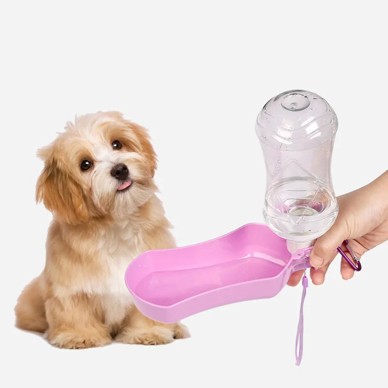 Foldable Pet Water Bottle with Drinking Bowl, Suitable for Dogs and Cats, Available in 280ml or 518ml-My Little Pet
