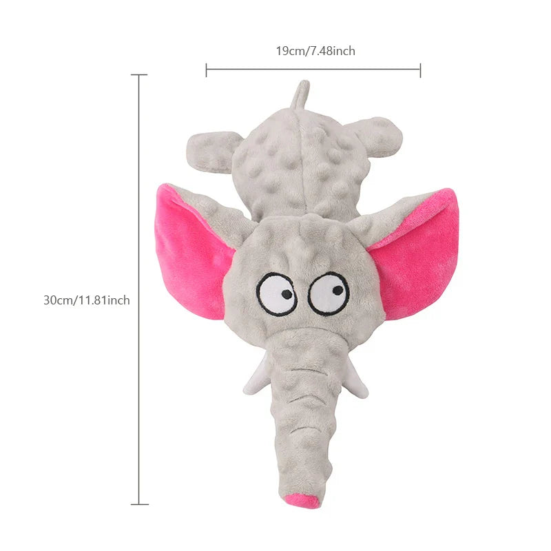 Durable Elephant Plush Dog Toy with Squeaker-My Little Pet