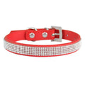 Elegant Rhinestone Leather Pet Collar-My Little Pet