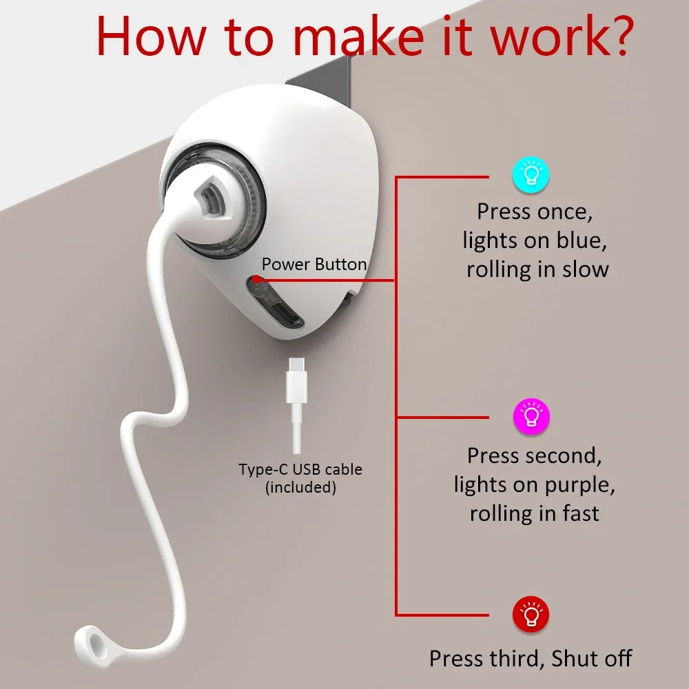 Electric Cat Toy - Interactive Automatic Teaser with Motion Modes-My Little Pet