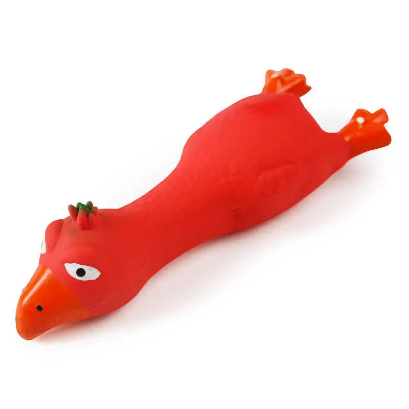 Colorful Latex Squeaky Chicken Toy for Dogs-My Little Pet