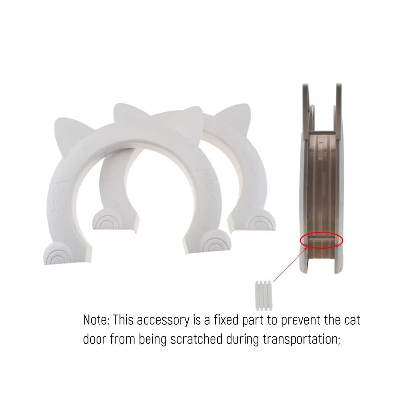 Adjustable Pet Door for Cats and Dogs with 4-Way Lock-My Little Pet