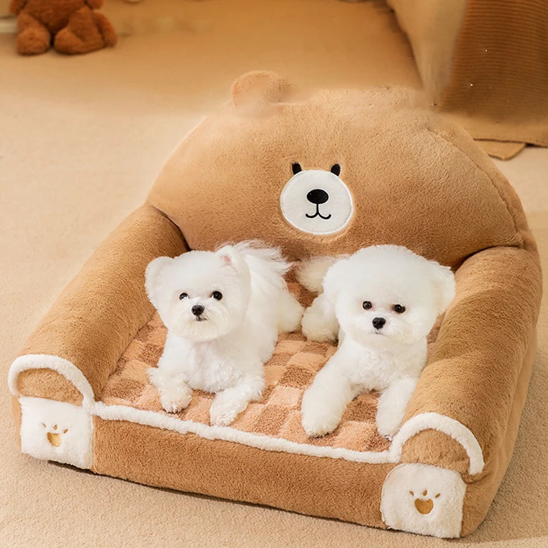 Cozy Winter Pet Bed for Small Dogs and Cats-My Little Pet