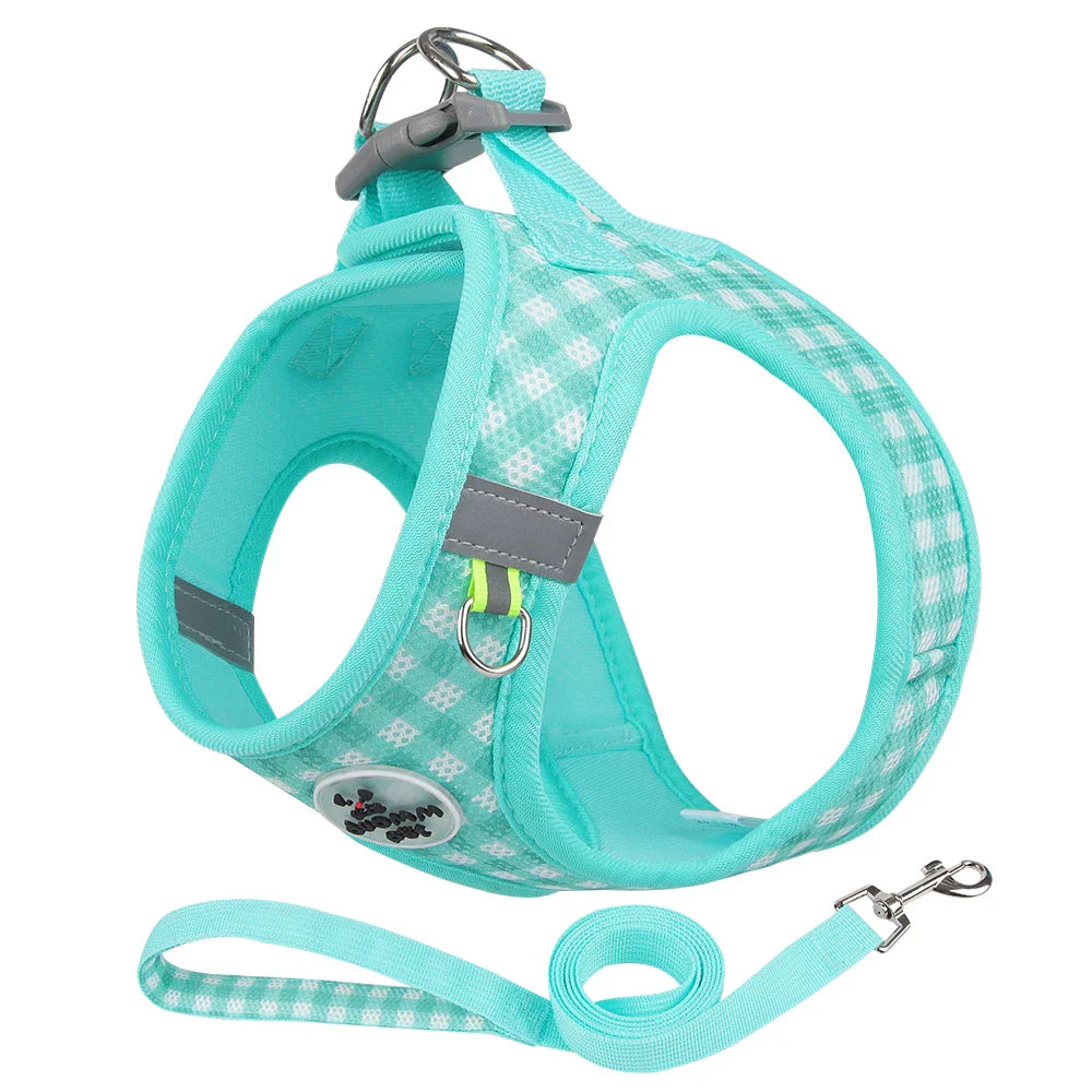 Comfortable Reflective Pet Harness and Leash Set for Small to Medium Dogs and Cats-My Little Pet