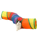 Colorful Foldable Cat Tunnel with Toy - Interactive Play Tunnel for Cats-My Little Pet