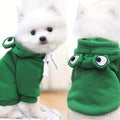 Cute Green Frog Dog Sweater - Hooded Pet Costume for All Seasons-My Little Pet