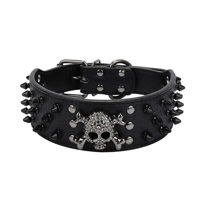 Adjustable Spiked Dog Collar for Small to Medium Dogs - Anti-Bite, Studded Design-My Little Pet