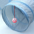 Grey Cat Toy Tunnel with Scratching and Play Features-My Little Pet