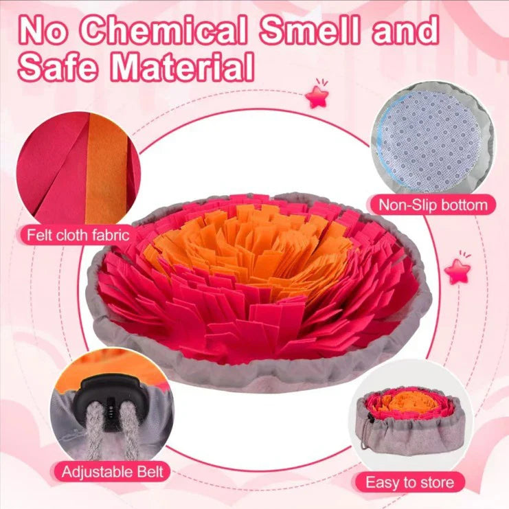Foldable Felt Snuffle Mat for Dogs - Interactive Slow Feeding Training Toy-My Little Pet