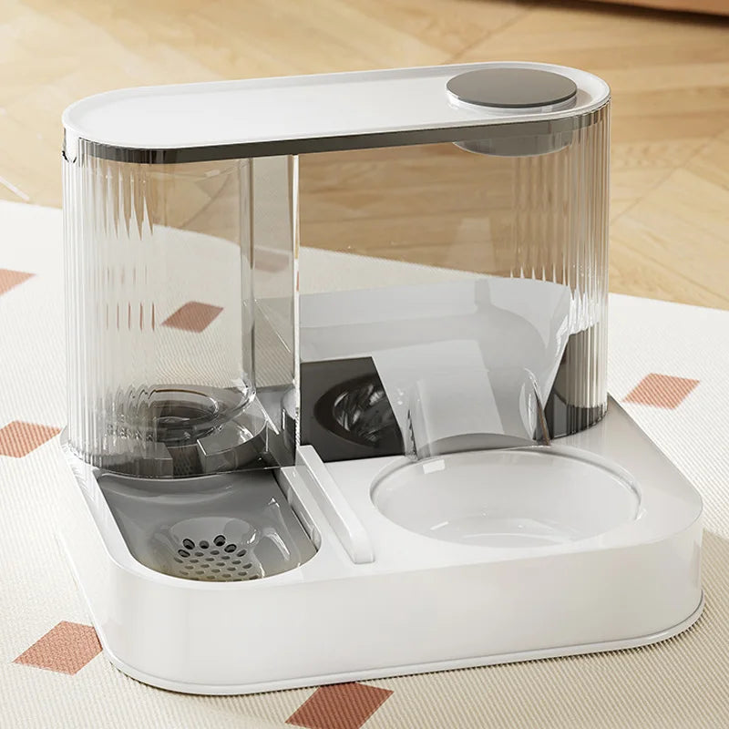 2-in-1 Automatic Cat Feeder & Water Dispenser - Large Capacity Pet Station-My Little Pet