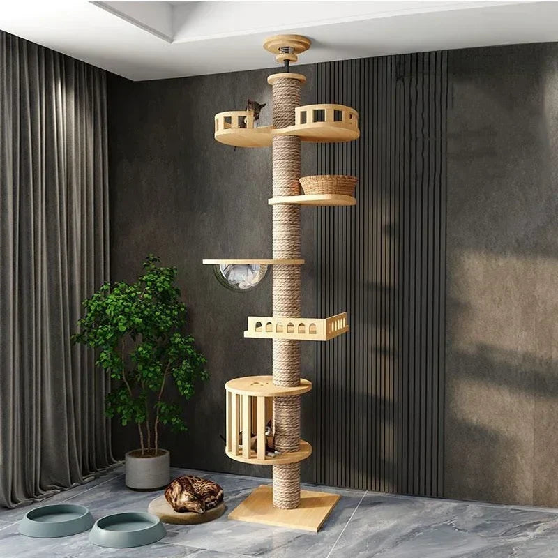 Floor-to-Ceiling Cat Tree Tower-My Little Pet