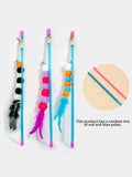 Elastic Feather Cat Toy with Durable Plastic and Trichome Design-My Little Pet