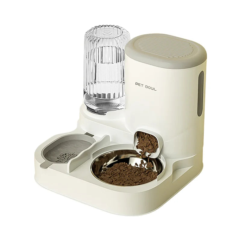 Automatic Cat Feeder with Water Fountain - Large Capacity Food & Water Dispenser-My Little Pet