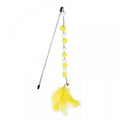 Interactive Cat Teaser Wand with Colorful Pom Poms and Bell-My Little Pet