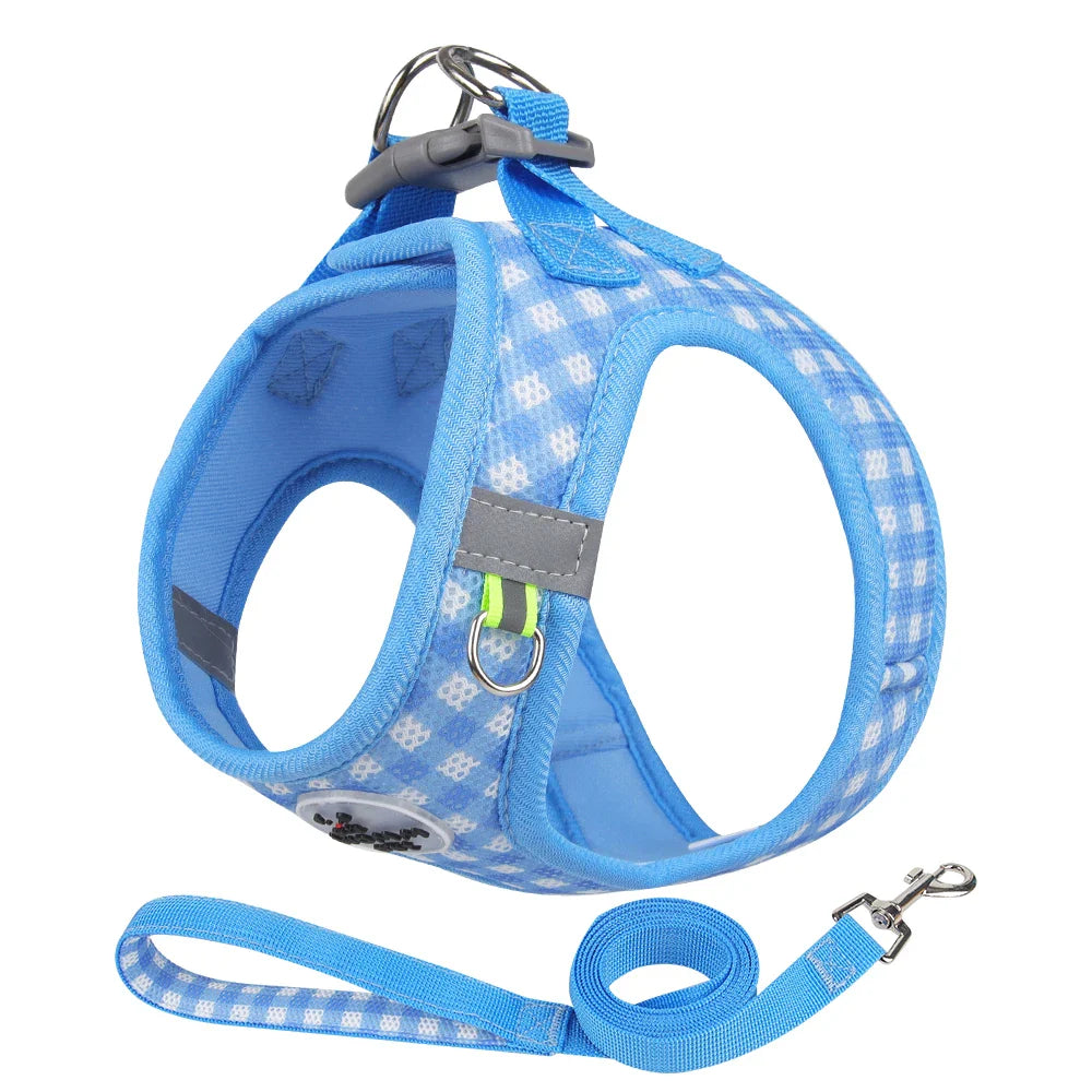 Comfortable Reflective Pet Harness and Leash Set for Small to Medium Dogs and Cats-My Little Pet