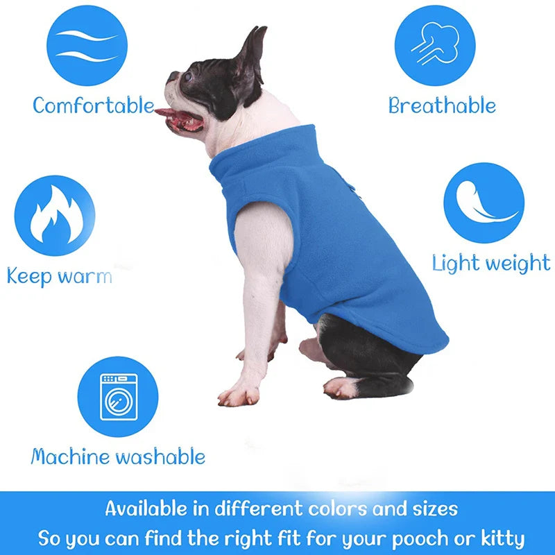 Warm Fleece Vest for Small Dogs - Winter Apparel for Puppies and Small Breeds-My Little Pet