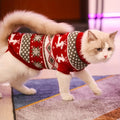 Festive Pet Sweaters for Dogs and Cats - Maroon Elk Design-My Little Pet