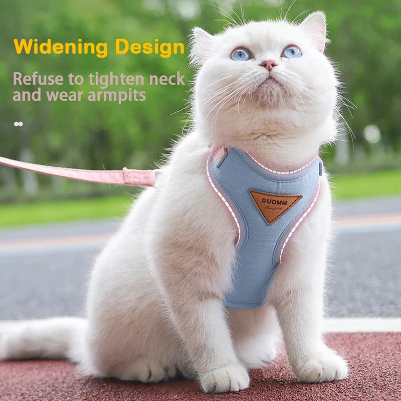 Adjustable Cat Harness and Leash Set – Escape-Proof Puppy Vest for Outdoor Walks-My Little Pet