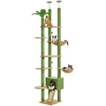 Adjustable Floor-to-Ceiling Cactus Cat Tree - Tall Activity Tower with Condo & Hammocks-My Little Pet