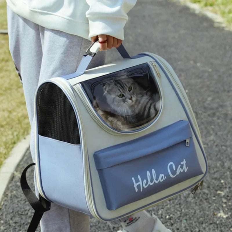 Windproof Cat Travel Backpack - Comfortable Carrier for Cats & Small Dogs-My Little Pet