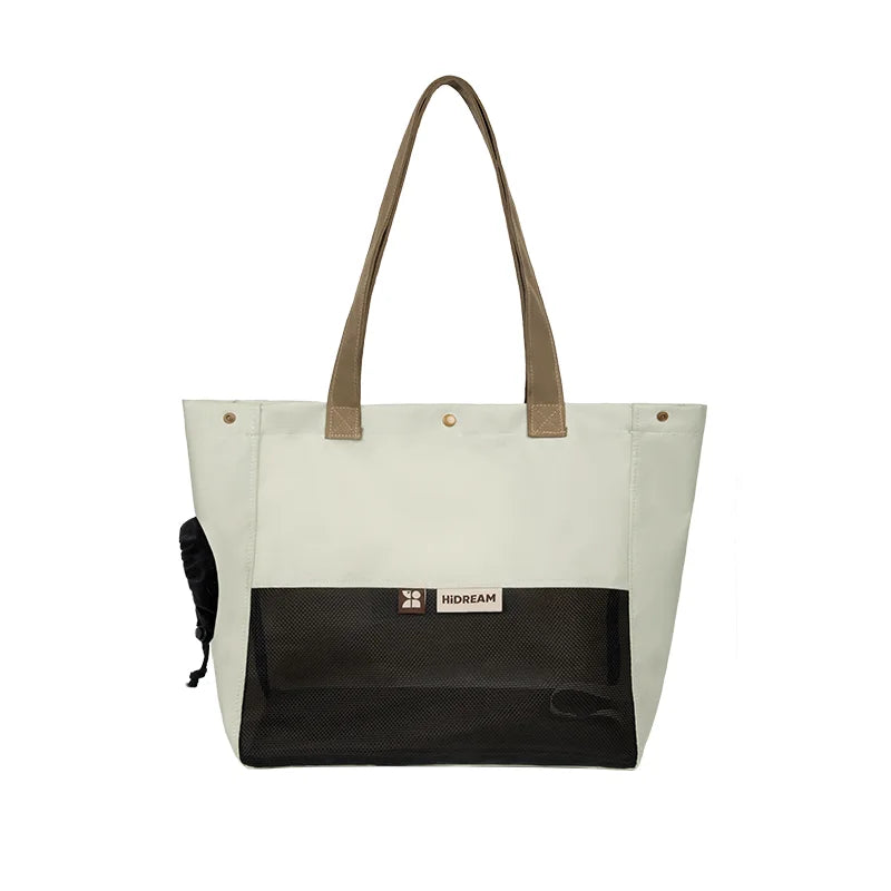 Portable Canvas Cat Carrier Bag - Shoulder Sling Travel Handbag for Pets-My Little Pet