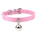 Customizable PU Leather Cat Collar with Bell and Engraving Options-My Little Pet