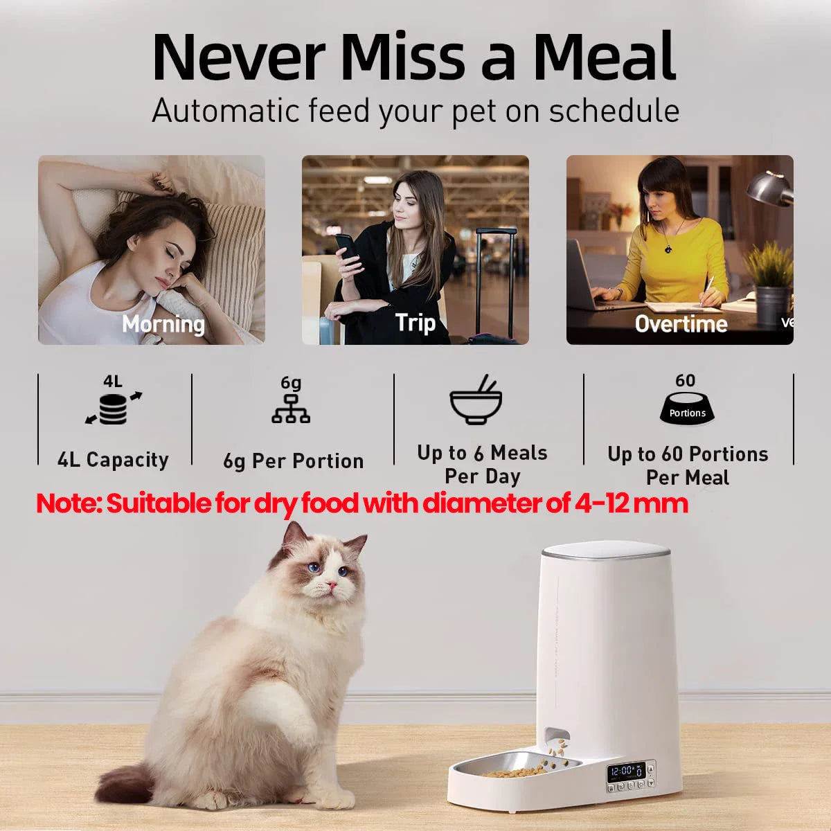 4L Smart Automatic Pet Feeder for Cats and Dogs-My Little Pet
