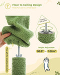 Adjustable Floor-to-Ceiling Cactus Cat Tree - Tall Activity Tower with Condo & Hammocks-My Little Pet