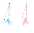Interactive Cat Teaser Wand with Colorful Pom Poms and Bell-My Little Pet