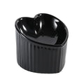 Heart-Shaped Tilted Ceramic Elevated Cat Bowl – Anti-Slip Handmade Pet Feeder-My Little Pet
