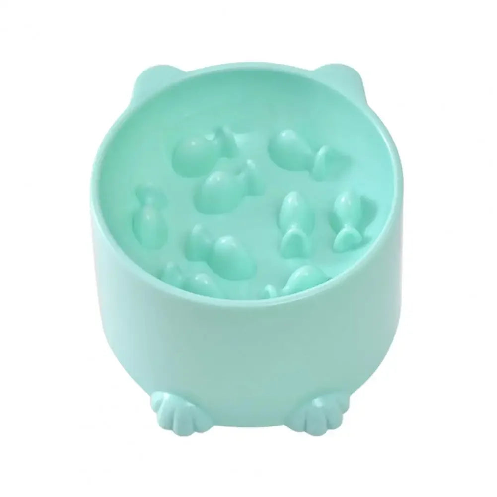 Anti-Choking Cat Food Bowl with Tall Feet and Cartoon Design-My Little Pet