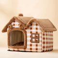 Foldable Cat House Winter Warm Cave Bed-My Little Pet