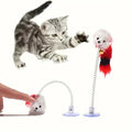 Colorful Cat Toy with Suction Cup and Spring Bell-My Little Pet