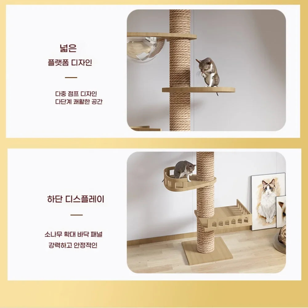 Floor-to-Ceiling Cat Tree Tower-My Little Pet