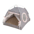 Floral Cat Tent – Semi-Enclosed Cozy Nest for All Seasons-My Little Pet