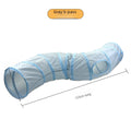 Grey Cat Toy Tunnel with Scratching and Play Features-My Little Pet