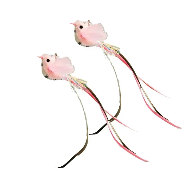 Interactive Peacock Feather Cat Toy with Bell and Suction Cup-My Little Pet