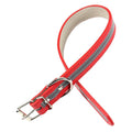 Reflective Leather Dog Collar for Enhanced Safety-My Little Pet