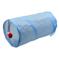 Grey Cat Toy Tunnel with Scratching and Play Features-My Little Pet