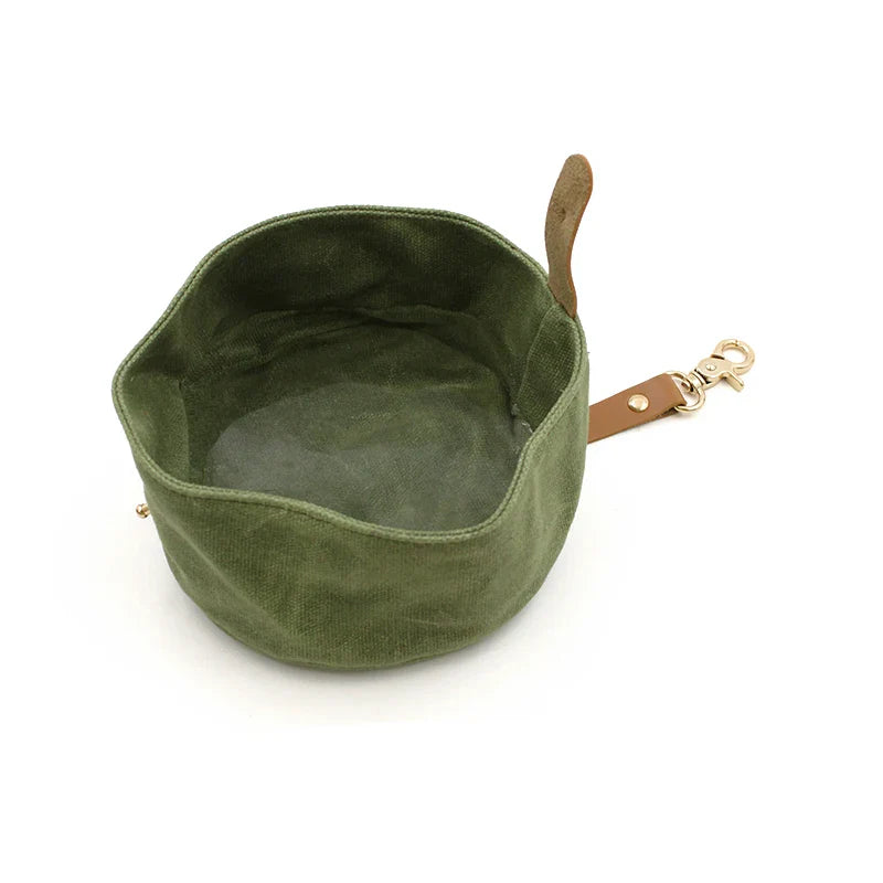 Foldable Canvas Dog Bowl for Travel - Large Capacity-My Little Pet